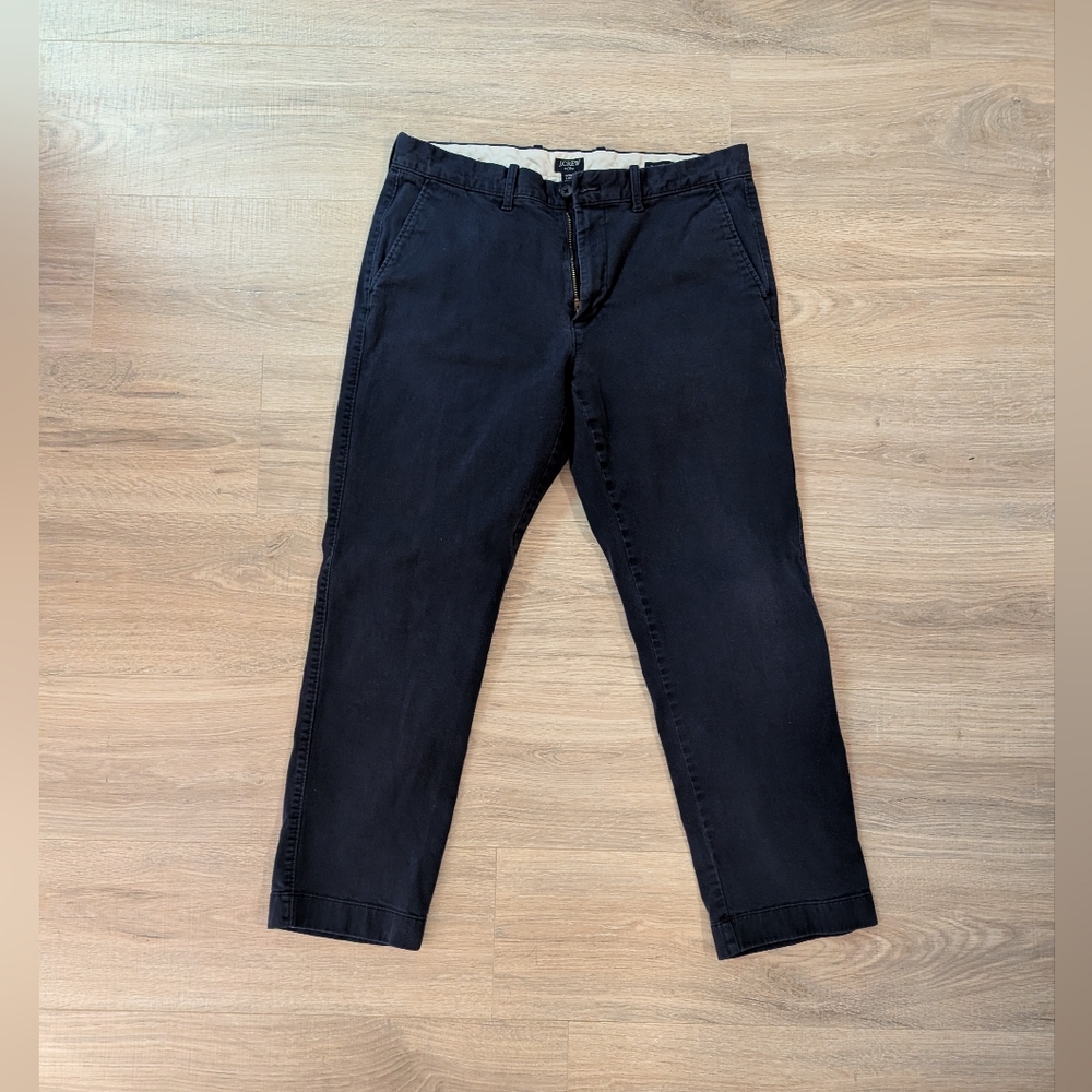 J. Crew Men's Navy Pants Flex Straight Leg Size W33 L30